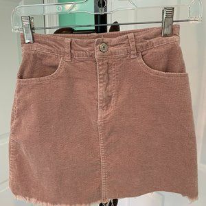 John Galt Pink Corduroy Skirt
